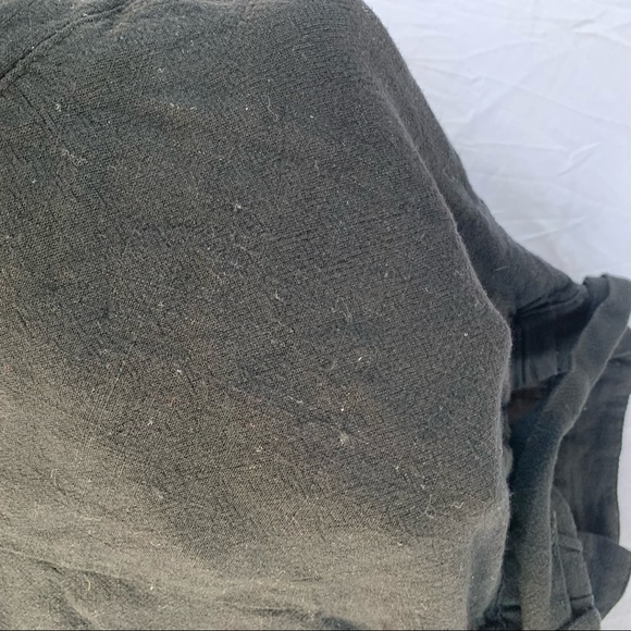 Lush black high rise boho ruffle linen shorts flutter costal cowgirl old… - Picture 7 of 8